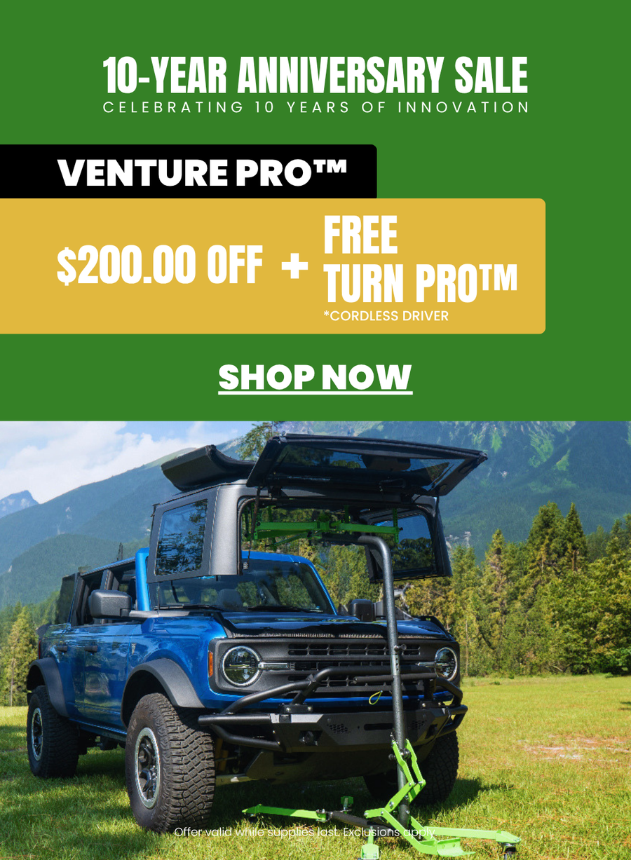 10-Year Anniversary Sale | $200 Off Venture Pro and Gladiator Pro + Free Turn Pro