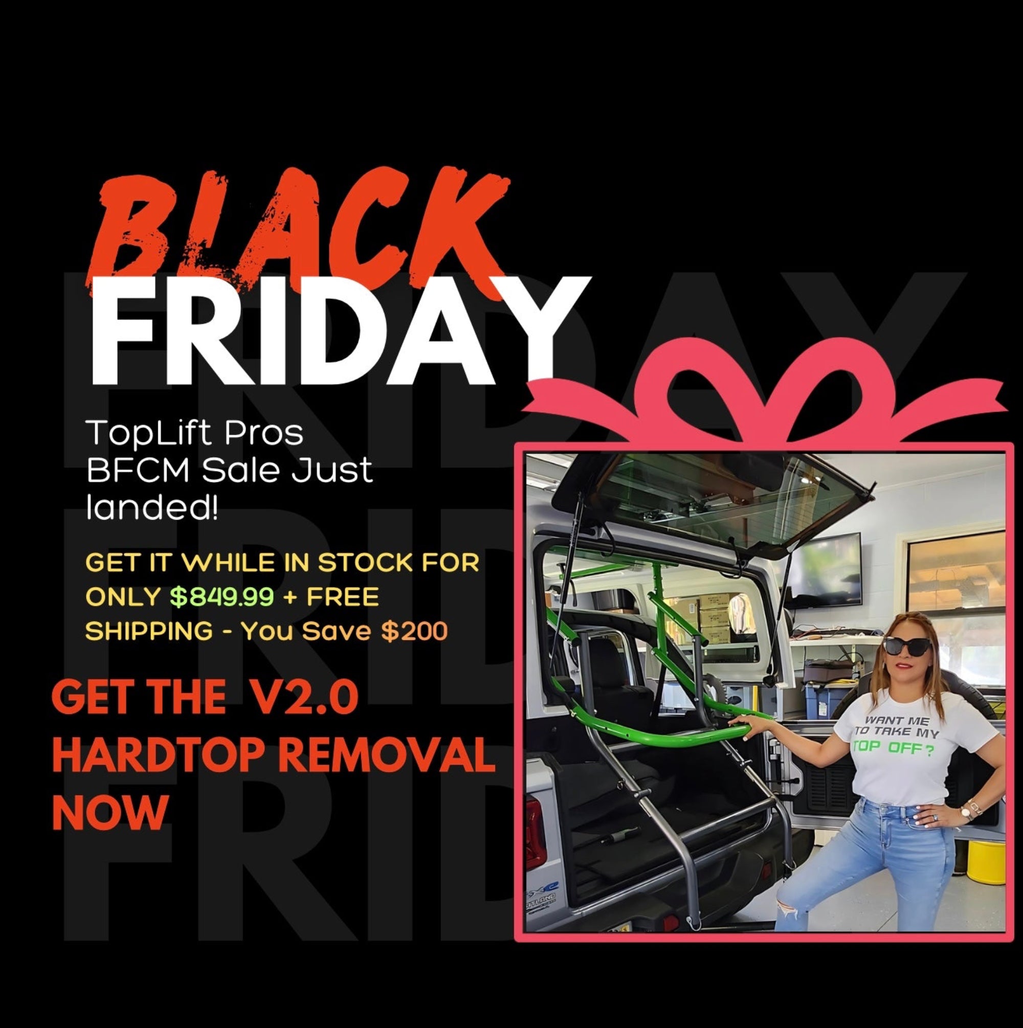 TOPLIFT PRO® v2.0 Hardtop Removal Tool for Jeep® Wrangler and Ford® Bronco 2 & 4 Doors + Raptor