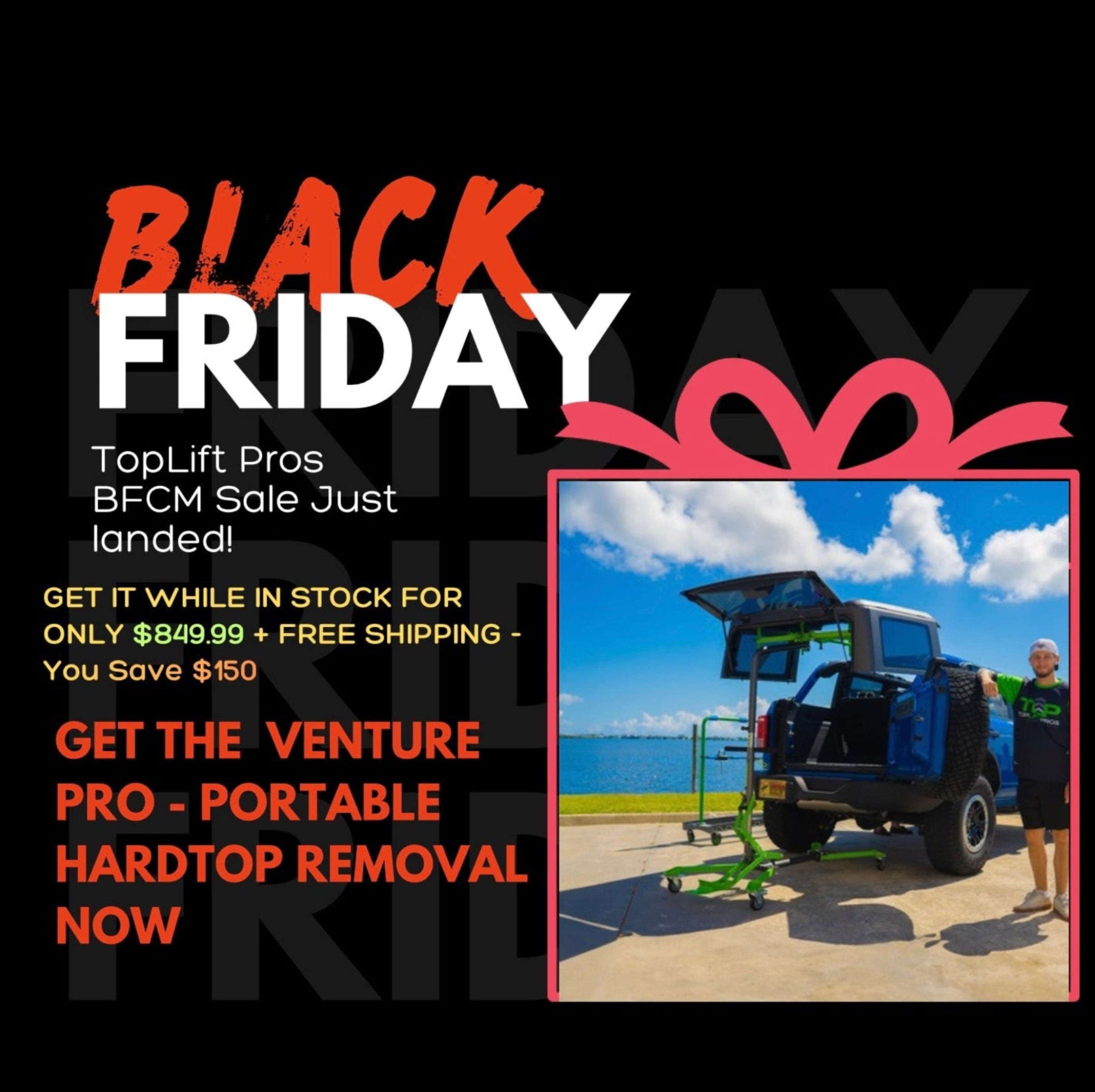 Venture Pro® - Hardtop Removal & Storage Tool for Jeep® Wrangler & Ford Bronco® 4-Door