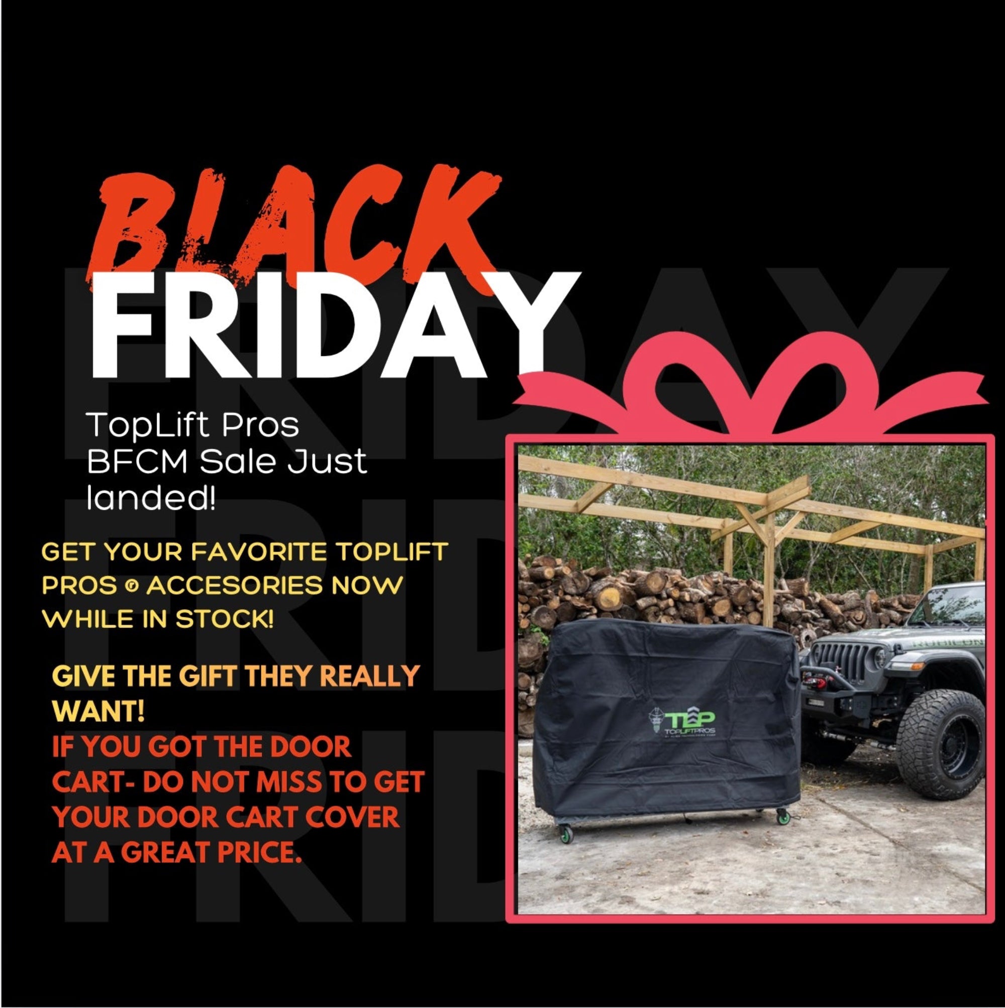 TopLift Pros Store-A-Door™ Jeep® Door Storage Cart Cover