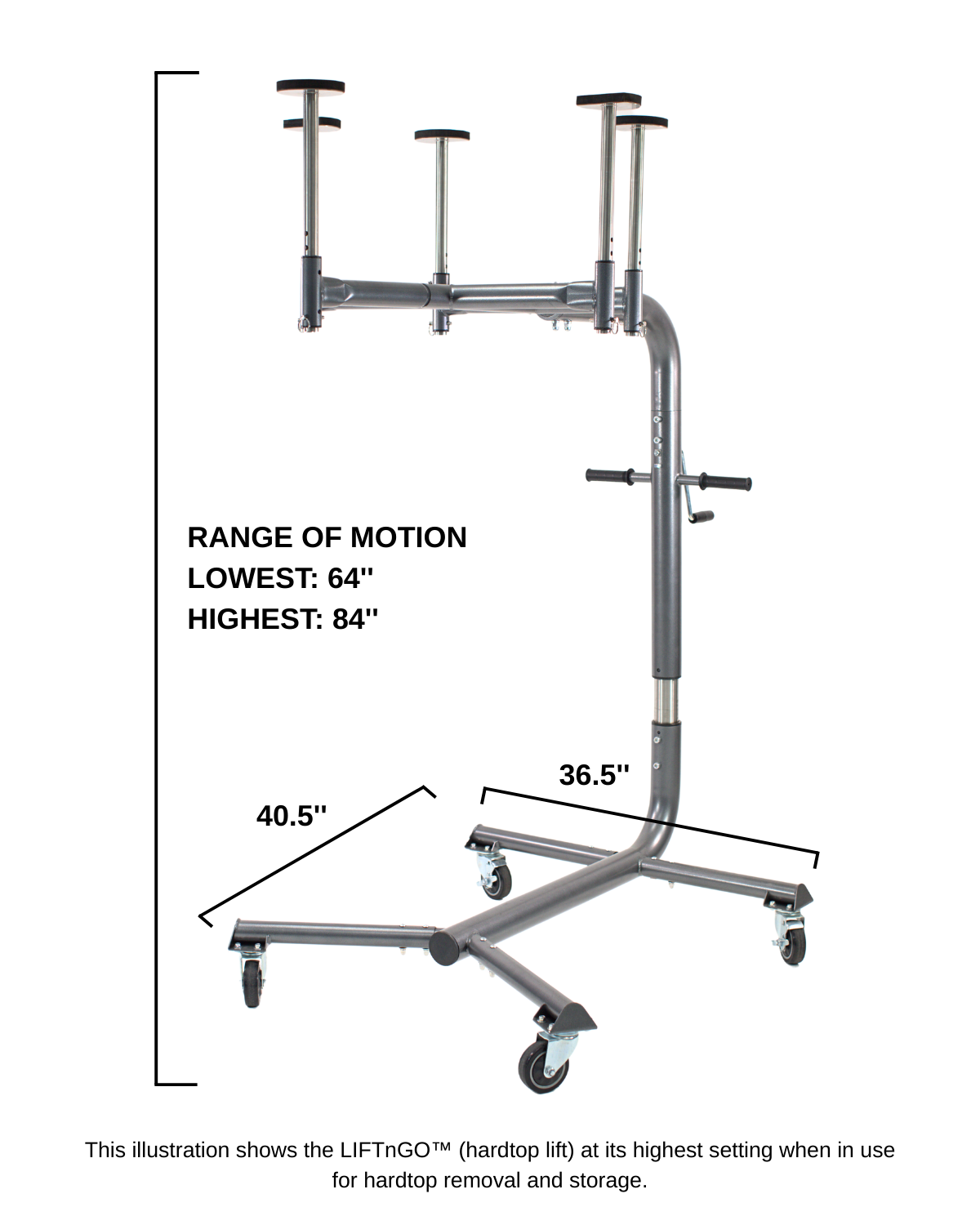 LIFTnGO™ - Hardtop Removal and Storage Tool for Jeep Wrangler & Ford Bronco®