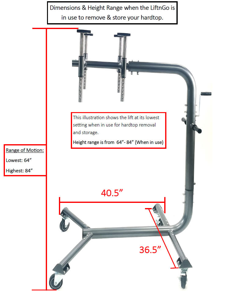 LIFTnGO™ - Hardtop Removal Tool and Storage Device for Jeep Wrangler & Ford® Bronco 4-Door
