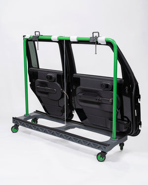 ✨Holiday SALE/Store-A-Door Cart - Jeep Wrangler & Gladiator Door Storage Cart with Cover🎄 - TopLift Pros