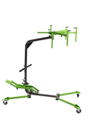 Venture Pro hardtop removal and storage tool by TopLift Pros for Jeep Wrangler and Ford Bronco, shown lifting a vehicle's hardtop.