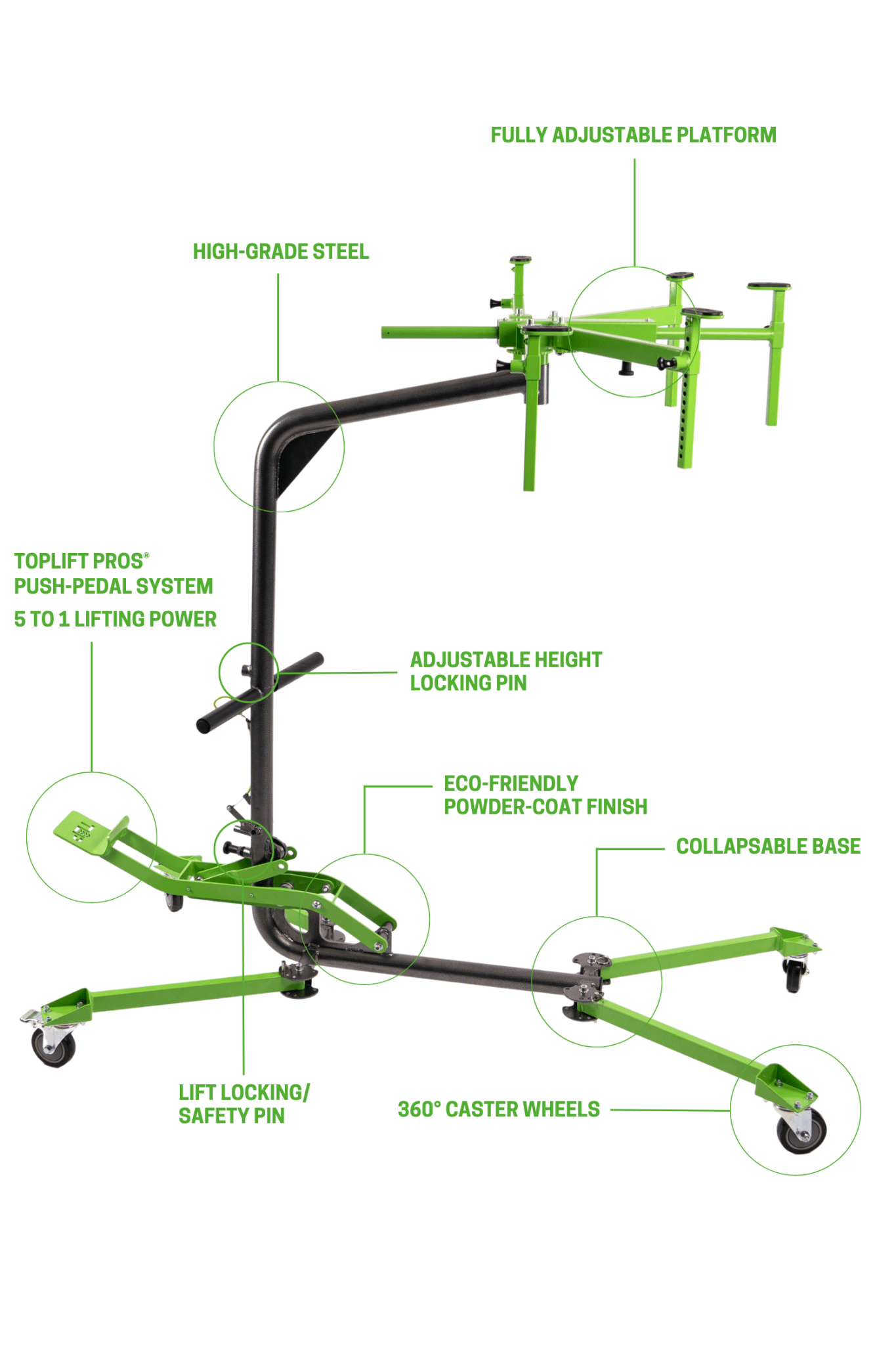 Venture Pro™ - Jeep® Wrangler & Ford Bronco® 4-Door Hardtop Removal Lift/Hoist - TopLift Pros